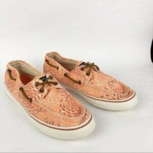 Sperry | Bahama Fish Circle Peach Boat Shoe Size 7.5
